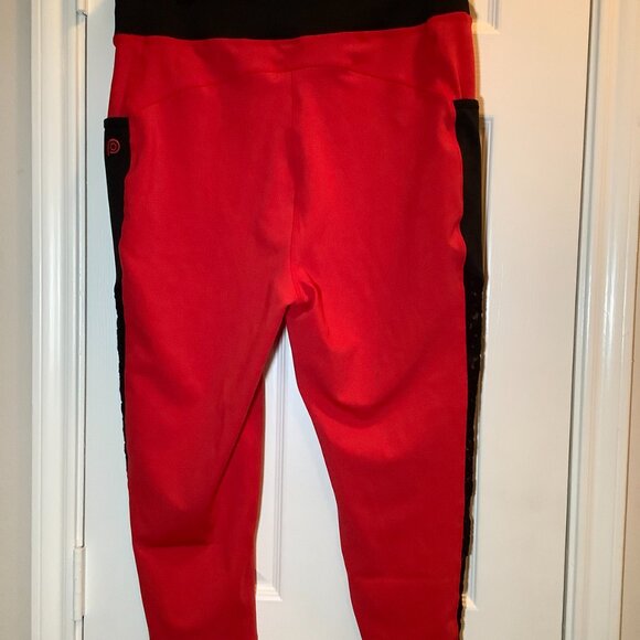 Pop Fit Stretch to Fit Women Red Joggers - Picture 3 of 6